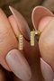 Heliophilia Silver Pendientes de Plata de Ley 925 con Baño de Oro y Circón